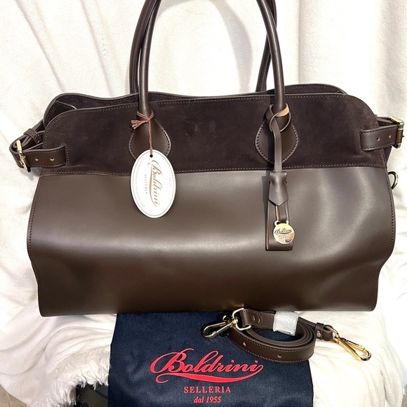 š„BOLDRINI SELLERIA Large Elegant Florentine Leather Tote Satchel Bagš„NWT - Picture 14 of 17
